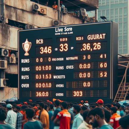 Rcb gujarat live score