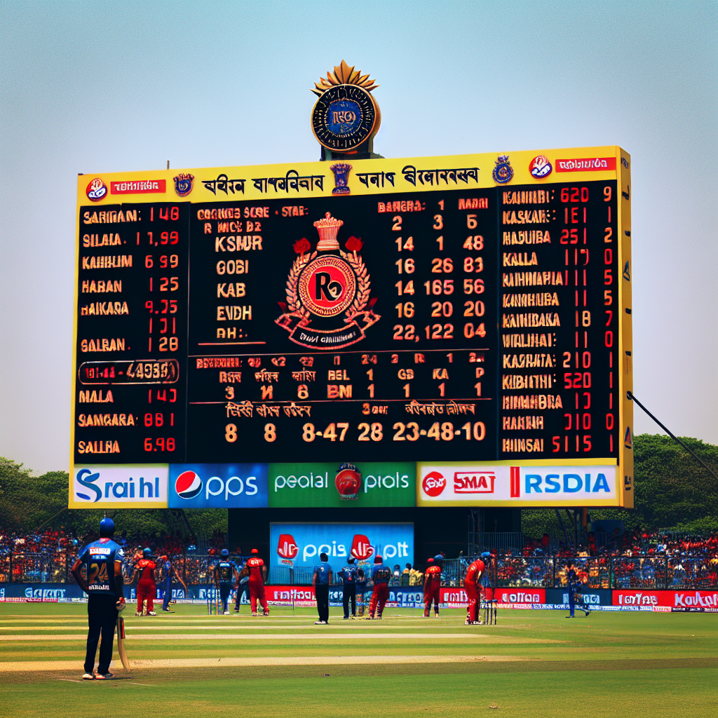 rcb kolkata score