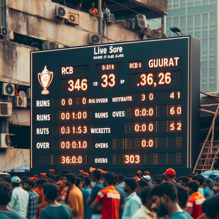 Rcb gujarat live score