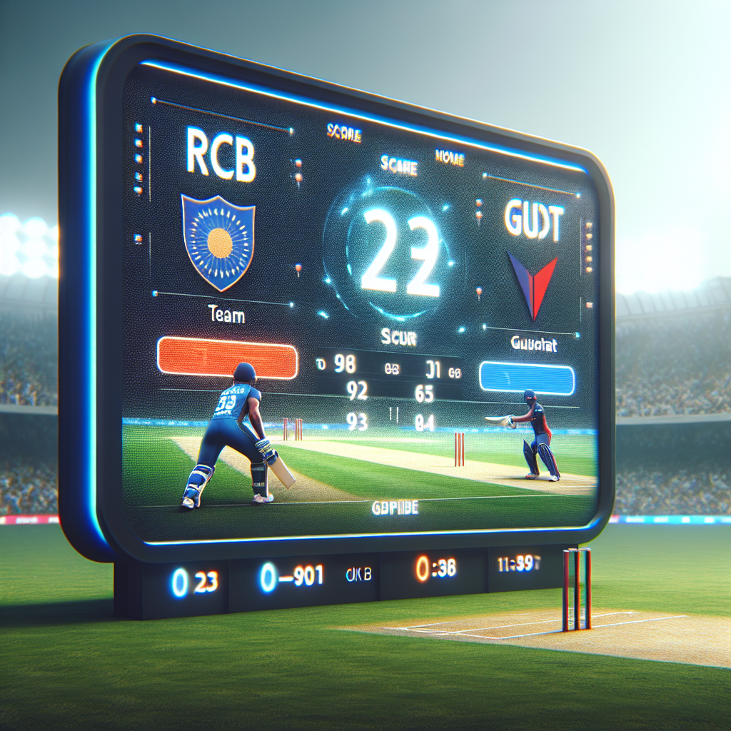 rcb gujarat live score